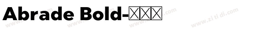 Abrade Bold字体转换